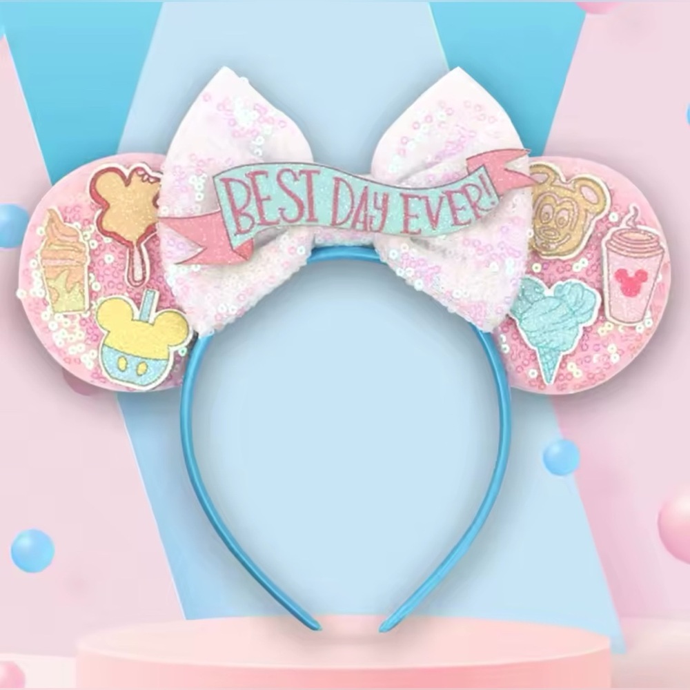 NWOT Disney Pink Sequin Mickey Headband Ears